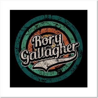 Rory Gallagher // Retro Circle Crack Vintage Posters and Art